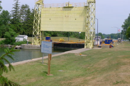 Cayuga-Seneca Canal Lock 1 the entrance gate to the lock