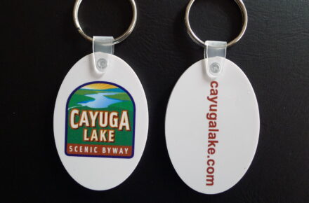 Cayuga Lake Scenic Byway Keychain Front and Back view